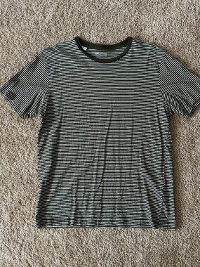 Selected Homme Striped Short Sleeve T-Shirt - Green - Size XL